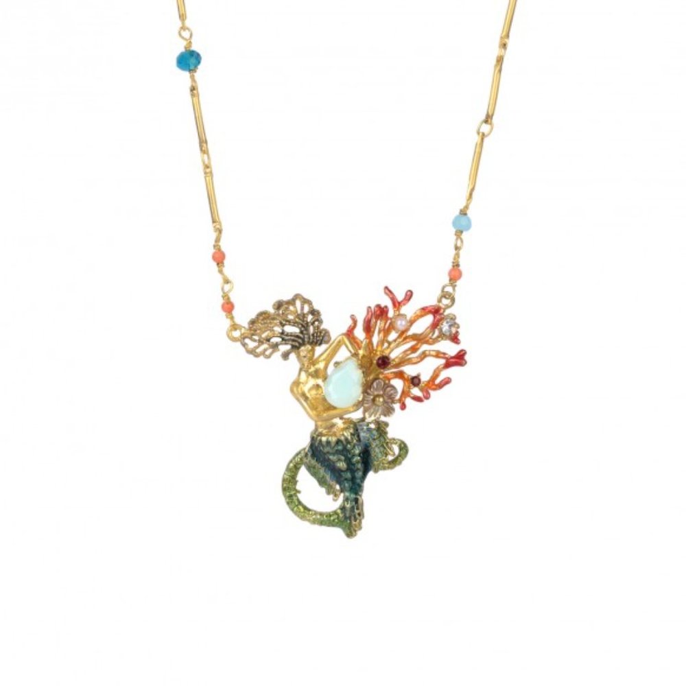Les Nereides Goddess Of The Sea And Corals Necklace